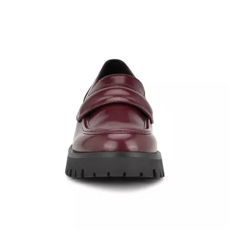 Nine West Garren Lug Sole Platform Loafers Shoes Loafer Red