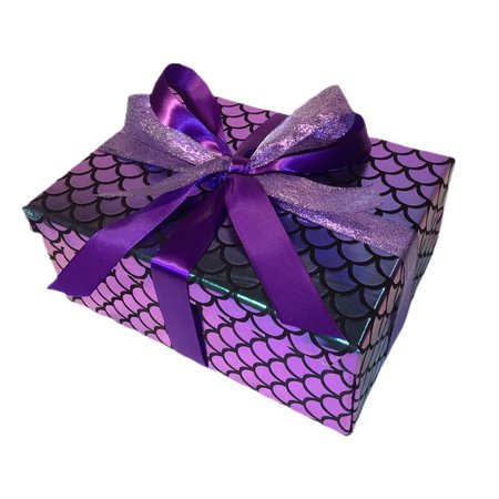 Empty Gift Box Purple Gift Box With Bow Empty Birthday Box | Etsy