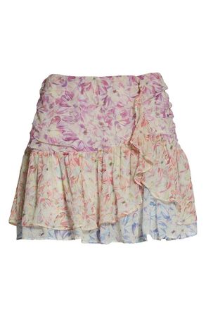 LoveShackFancy Rhodes Floral Silk Skirt | Nordstrom
