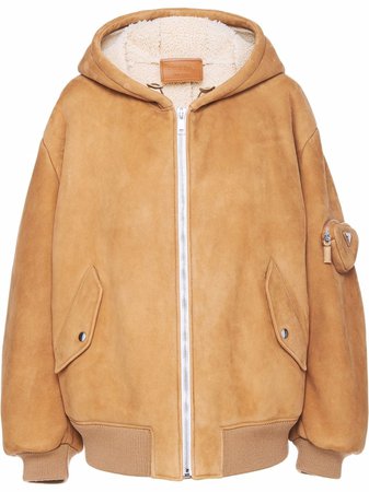 Shop Prada zip-fastening hooded jacket with Express Delivery - FARFETCH