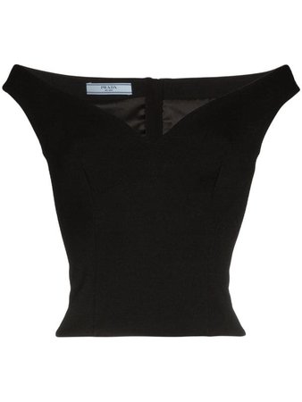 Black Prada Off-the-shoulder Blouse | Farfetch.com