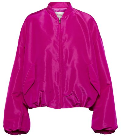 Valentino - Silk faille bomber jacket | Mytheresa