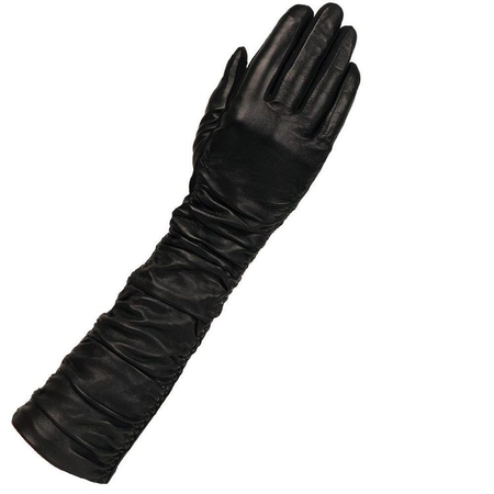 Touchpoint Rouched Long Leather Glove