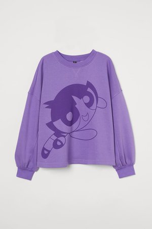 Oversized Sweatshirt - Purple The Powerpuff Girls - Ladies | H&M US