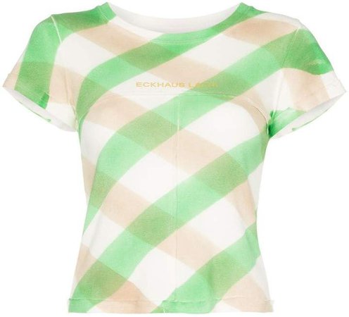 Lapped Baby check print T-shirt