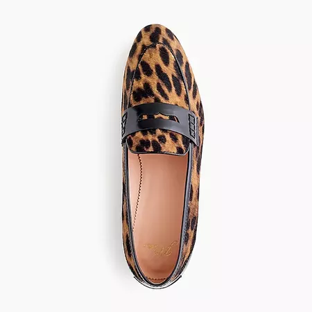Academy penny loafers in leopard calf hair : Women flats | J.Crew