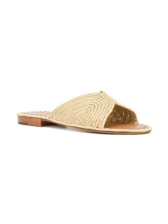 Carrie Forbes Woven Slip-on Sandals