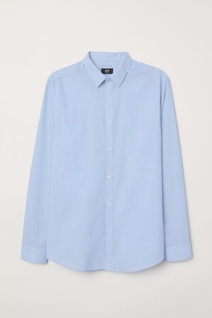 Easy-iron Shirt Slim fit - Blue/chambray - Men | H&M US