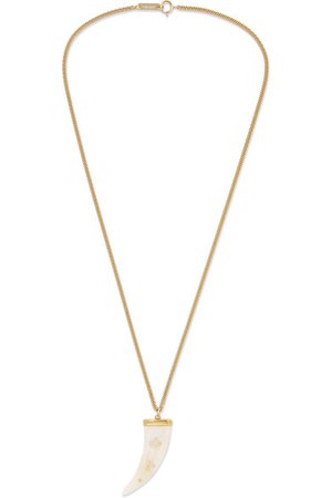 Isabel Marant | Gold-tone horn necklace | NET-A-PORTER.COM