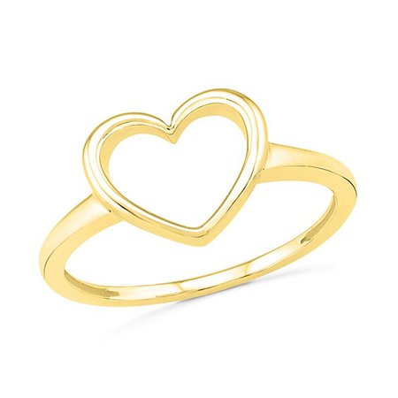 Heart Outline Ring in 10K Gold | Online Exclusives | Collections | Zales