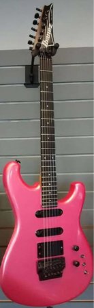 pink guitar Ibanez