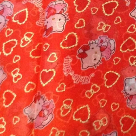 Sheer hello kitty fabric in red and pink. Cute for lingerie - Depop