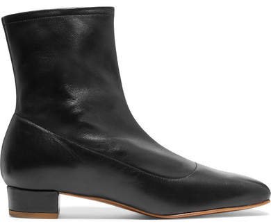 Este Leather Ankle Boots - Black