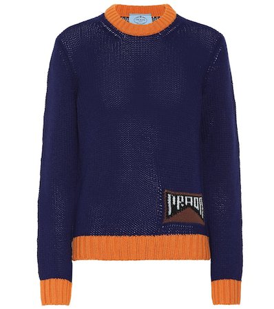 Logo-intarsia cashmere sweater