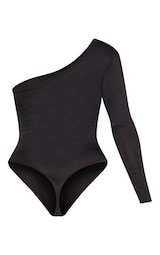 Shape Black Jersey One Shoulder Bodysuit | PrettyLittleThing USA
