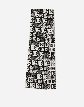Cashmere scarf with all-over DG logo in Multicolor for Women | Dolce&Gabbana®