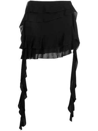 Blumarine Asymmetric Ruffle Mini Skirt - Farfetch