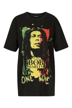 Bob Marley Oversized Licensed T-Shirt | Boohoo