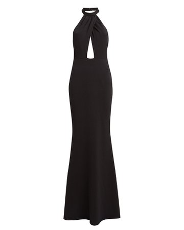 Katie May | Petra Jersey Halter Gown | INTERMIX®