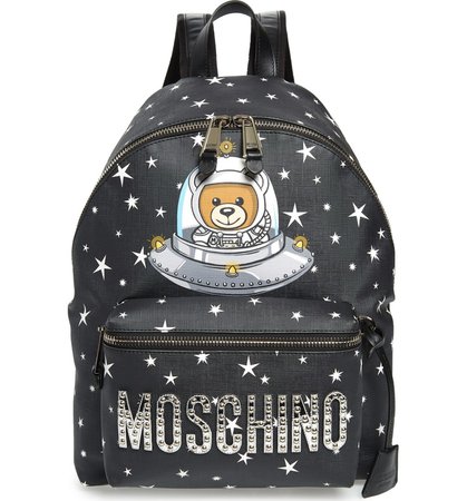 Moschino UFO Teddy Bear Faux Leather Backpack | Nordstrom