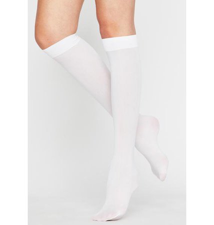 Knee High Stocking Socks White | Dolls Kill