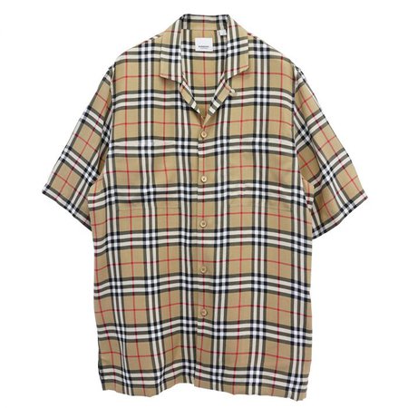 BURBERRY M CASUAL SHIRT SS / A7028 : ARCHIVE BEIGE IP CHK