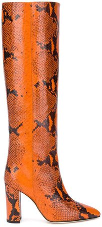 Snake Effect Knee-Length Boots