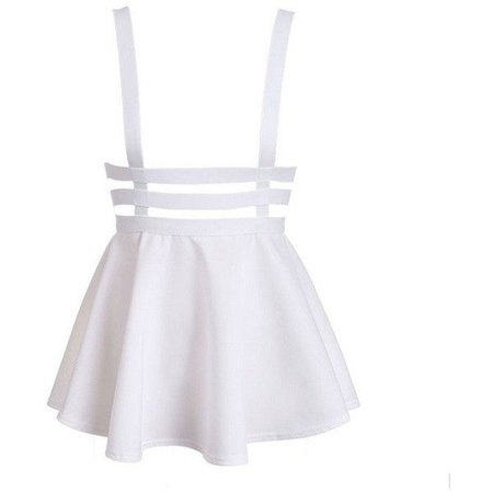 Uniqistic sp. z o.o. Pleated Suspender Skirt Braces Hollow Out Bandage Mini Skater Dress with Free shipping | Uniqistic.com