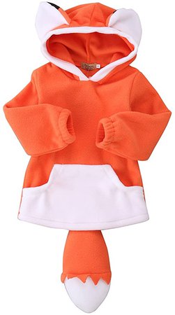 Amazon.com: Baby Kids Boys Girls Cute Fox Cloak Hooded Outfits Hoodie Coat Outwear Jacket (Orange, 3-4 Years): Clothing