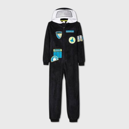 Boys' Micro Fleece Astronaut Union Suit - Cat & Jack™ Black M : Target