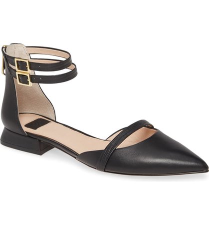 Louise et Cie Ankle Strap Pointed Toe Flat (Women) | Nordstrom
