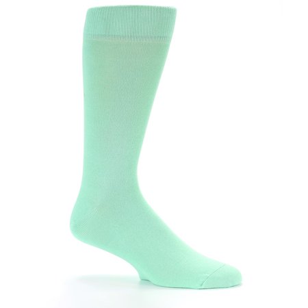 Mint Green Solid Color Men's Dress Socks - boldSOCKS