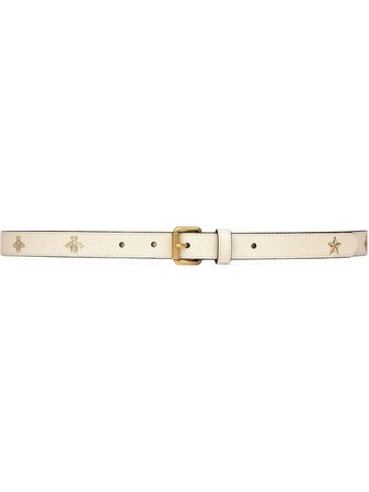 Gucci Belt With Bees And Stars Print Ss20 | Farfetch.com