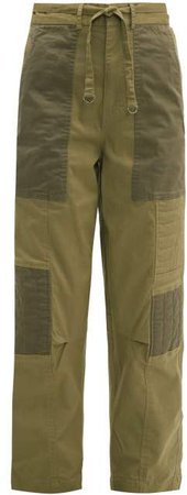 Tula Quilted Cotton Blend Trousers - Womens - Beige