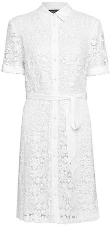 White Lace Shirt Dress