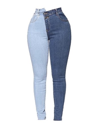 fashion nova two tone jeans