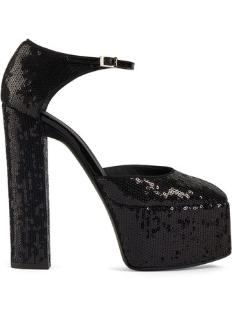 Black Giuseppe Zanotti crystal-embellished platform sandals I060012001 - Farfetch