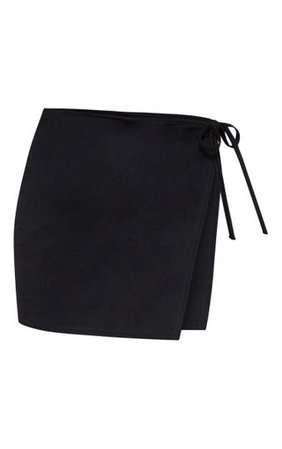 Black Mini Cotton Sarong | Swimwear | PrettyLittleThing