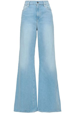 Frame Faded High-Rise Wide-Leg Jeans