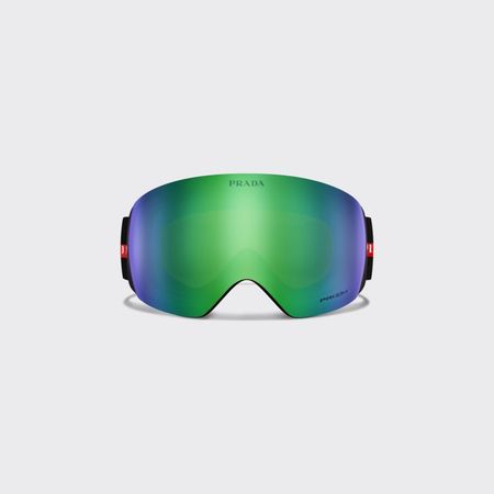 Green Mirrored Lenses Prada Linea Rossa by Oakley ski goggles | Prada