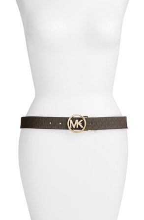MICHAEL Michael Kors Logo Reversible Leather Belt | Nordstrom