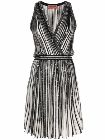 Shop Missoni sequin-embellished pleated dress with Express Delivery - FARFETCH