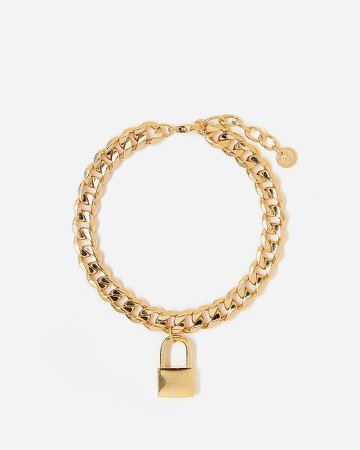 Tess + Tricia Gold Lock Bracelet