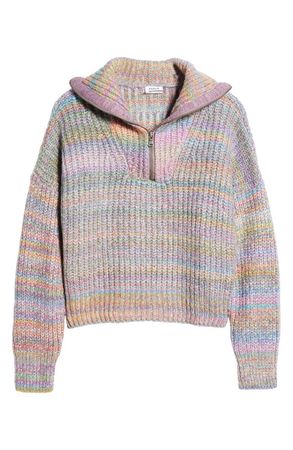 BDG Urban Outfitters Space Dye Half Zip Sweater | Nordstrom