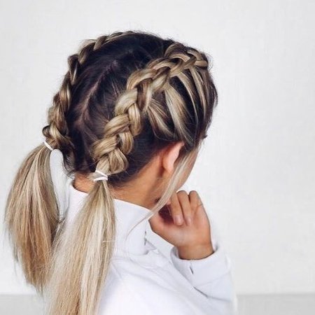 girls pigtail braids - Google Search