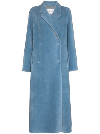 STAND STUDIO Halle double-breasted faux-fur Coat - Farfetch