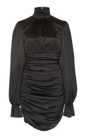 gabbana black satin dress