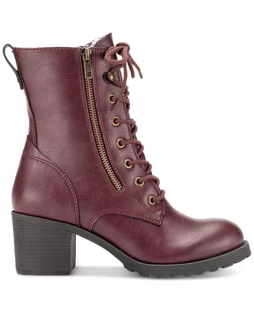 Sun + Stone Sloanie Lace-Up Lug Sole Hiker Booties, Created for Macy's & Reviews - Booties - Shoes - Macy's