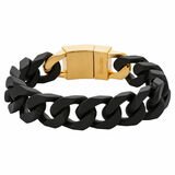 Oroton Noa Black-Worn Gold Bracelet
