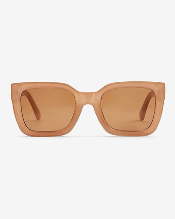 Thick Frame Angular Sunglasses | Express